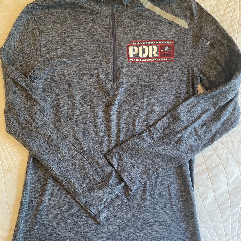 Portland Trailblazers Fanatics Gray Pullover